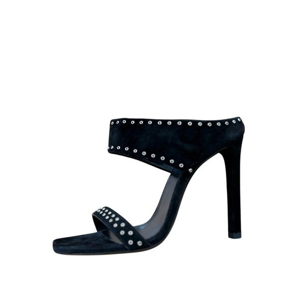 Saint Laurent Leather Mica 105 Stud Mule Black Size 6.5
